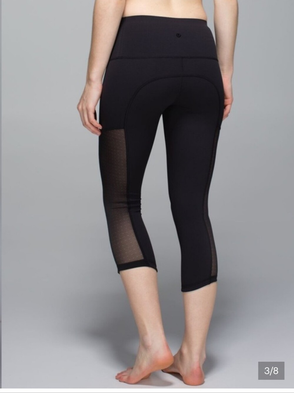 2 PAIRS Lululemon Hot To Street Crop 8 Black